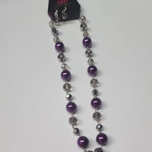 Paparazzi Purple Necklace with Large and Small Beads